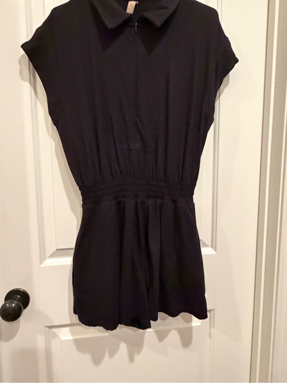 Black Short Sleeve Romper